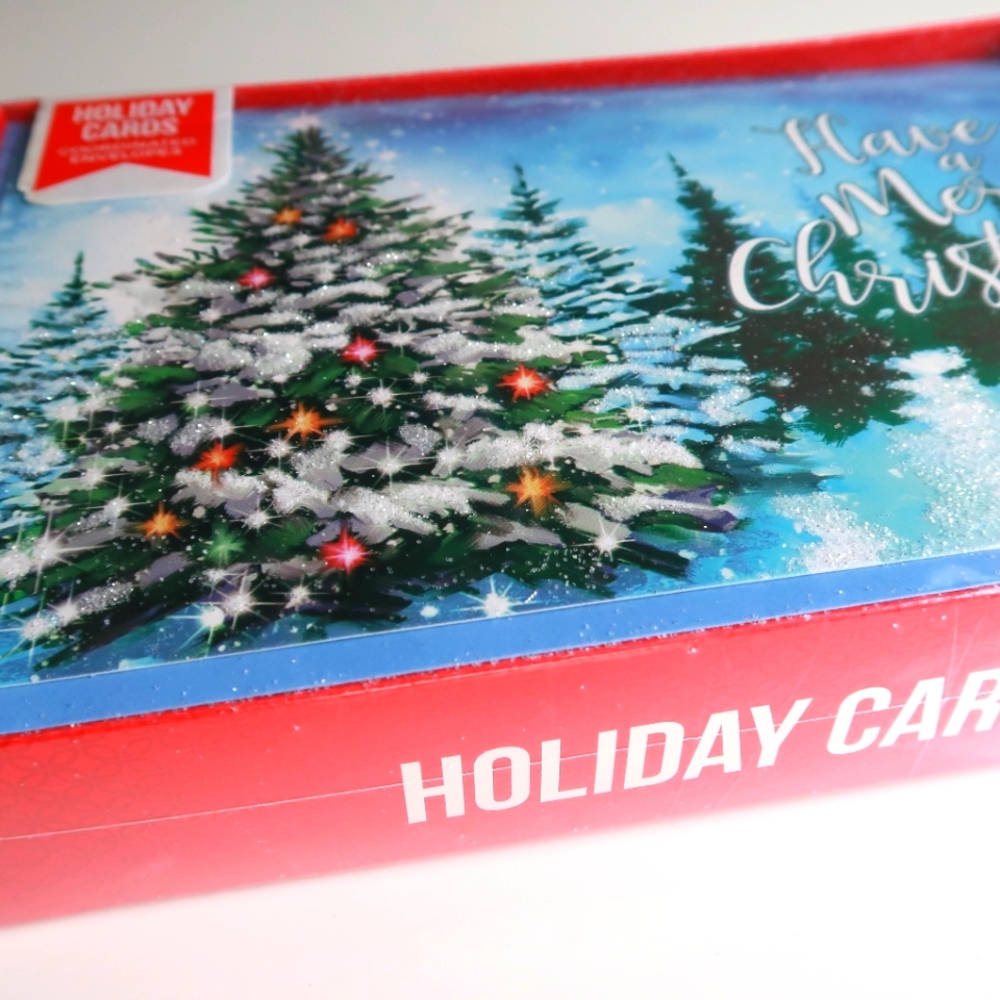 Holiday Cards  set of 16 Luxury Christmas Cards with coordinated envelopes